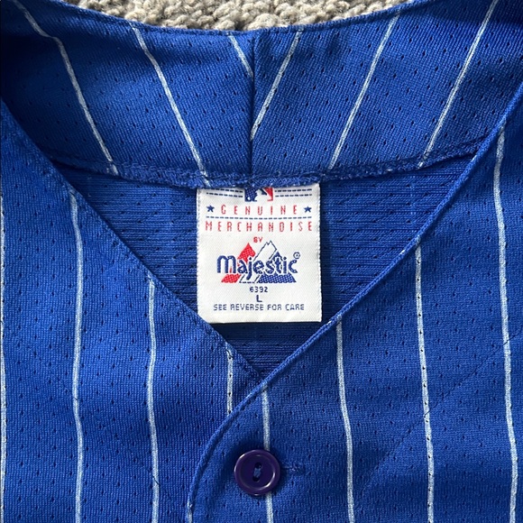 Majestic Blue Pinstripe Dodgers Jersey - Picture 2 of 7